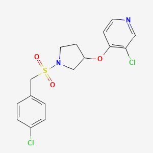 3-Chloro-4-((1-((4-chlorobenzyl)sulfonyl)pyrrolidin-3-yl)oxy)pyridine
