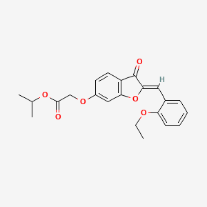 molecular formula C22H22O6 B2514971 (Z)-isopropyl 2-((2-(2-ethoxybenzylidene)-3-oxo-2,3-dihydrobenzofuran-6-yl)oxy)acetate CAS No. 623121-67-5