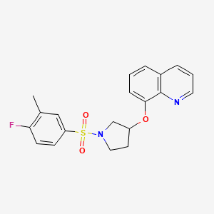 8-((1-((4-Fluoro-3-methylphenyl)sulfonyl)pyrrolidin-3-yl)oxy)quinoline