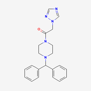 molecular formula C21H23N5O B2514982 1-[4-(diphenylmethyl)piperazin-1-yl]-2-(1H-1,2,4-triazol-1-yl)ethan-1-one CAS No. 860788-53-0