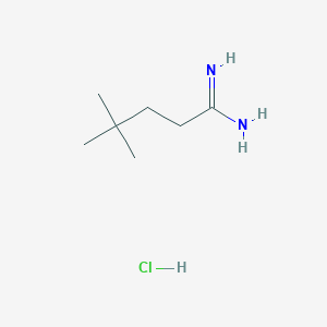 molecular formula C7H17ClN2 B2514983 4,4-Dimethylvaleramidine hydrochloride CAS No. 64285-97-8