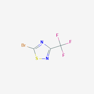 molecular formula C3BrF3N2S B2514987 5-Bromo-3-(trifluoromethyl)-1,2,4-thiadiazole CAS No. 1781783-65-0