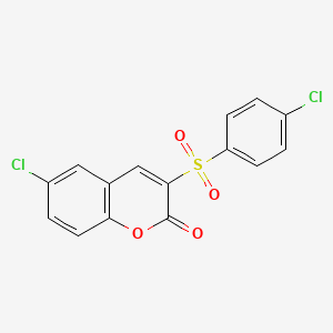 6-chloro-3-[(4-chlorophenyl)sulfonyl]-2H-chromen-2-one