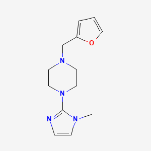 molecular formula C13H18N4O B2514994 1-(furan-2-ylmethyl)-4-(1-methyl-1H-imidazol-2-yl)piperazine CAS No. 2034462-92-3