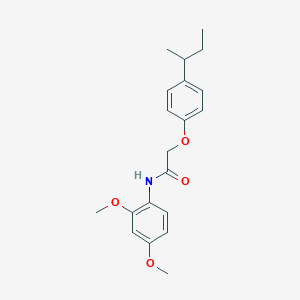 molecular formula C20H25NO4 B251500 2-(4-sec-butylphenoxy)-N-(2,4-dimethoxyphenyl)acetamide 
