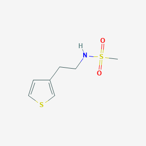 molecular formula C7H11NO2S2 B2515008 N-(2-(噻吩-3-基)乙基)甲磺酰胺 CAS No. 1251609-76-3