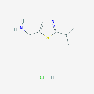 molecular formula C7H13ClN2S B2515013 (2-Isopropylthiazol-5-yl)methanamine hydrochloride CAS No. 1809144-15-7