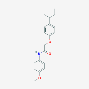molecular formula C19H23NO3 B251502 2-(4-sec-butylphenoxy)-N-(4-methoxyphenyl)acetamide 
