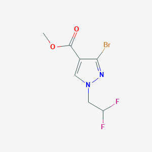 molecular formula C7H7BrF2N2O2 B2515021 Methyl 3-bromo-1-(2,2-difluoroethyl)pyrazole-4-carboxylate CAS No. 1946822-96-3