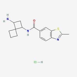 N-(1-Aminospiro[3.3]heptan-3-yl)-2-methyl-1,3-benzothiazole-6-carboxamide;hydrochloride