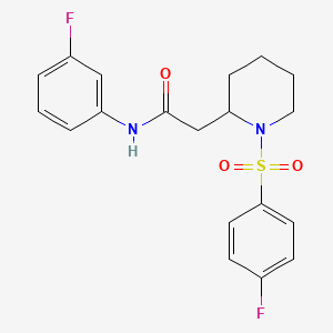 2-[1-(4-fluorobenzenesulfonyl)piperidin-2-yl]-N-(3-fluorophenyl)acetamide