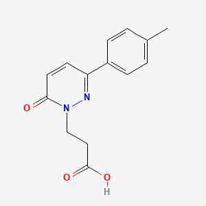 molecular formula C14H14N2O3 B2515038 3-[3-(4-methylphenyl)-6-oxopyridazin-1(6H)-yl]propanoic acid CAS No. 58112-61-1