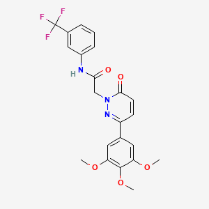 molecular formula C22H20F3N3O5 B2515040 2-(6-氧代-3-(3,4,5-三甲氧基苯基)吡哒嗪-1(6H)-基)-N-(3-(三氟甲基)苯基)乙酰胺 CAS No. 941930-69-4