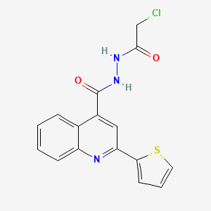 N'-(2-Chloroacetyl)-2-thiophen-2-ylquinoline-4-carbohydrazide