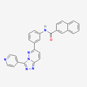 molecular formula C27H18N6O B2515045 N-(3-(3-(吡啶-4-基)-[1,2,4]三唑并[4,3-b]哒嗪-6-基)苯基)-2-萘酰胺 CAS No. 891112-81-5