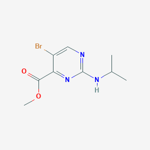 molecular formula C9H12BrN3O2 B2515062 Methyl 5-bromo-2-(propan-2-ylamino)pyrimidine-4-carboxylate CAS No. 2104386-82-3