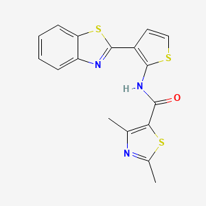 molecular formula C17H13N3OS3 B2515063 N-(3-(benzo[d]thiazol-2-yl)thiophen-2-yl)-2,4-dimethylthiazole-5-carboxamide CAS No. 1210856-03-3