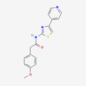 molecular formula C17H15N3O2S B2515065 2-(4-methoxyphenyl)-N-(4-(pyridin-4-yl)thiazol-2-yl)acetamide CAS No. 692869-38-8