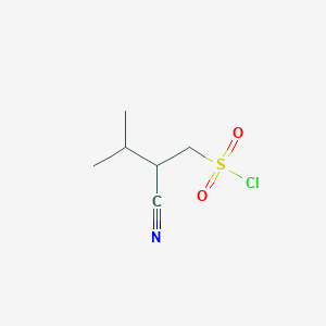 molecular formula C6H10ClNO2S B2515067 2-Cyano-3-methylbutane-1-sulfonyl chloride CAS No. 2241142-28-7