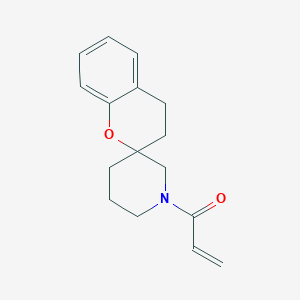 molecular formula C16H19NO2 B2515071 1-Spiro[3,4-dihydrochromene-2,3'-piperidine]-1'-ylprop-2-en-1-one CAS No. 2196447-44-4