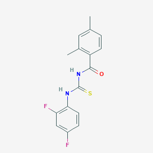 molecular formula C16H14F2N2OS B251508 N-[(2,4-difluorophenyl)carbamothioyl]-2,4-dimethylbenzamide 