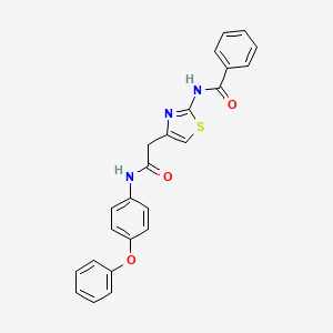 molecular formula C24H19N3O3S B2515088 N-(4-(2-oxo-2-((4-phenoxyphenyl)amino)ethyl)thiazol-2-yl)benzamide CAS No. 941943-13-1