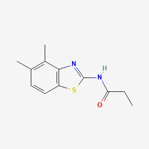 molecular formula C12H14N2OS B2515089 N-(4,5-二甲基苯并[d]噻唑-2-基)丙酰胺 CAS No. 864860-82-2
