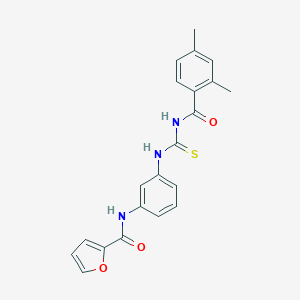 molecular formula C21H19N3O3S B251509 N-[3-({[(2,4-dimethylbenzoyl)amino]carbothioyl}amino)phenyl]-2-furamide 