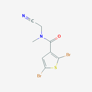 molecular formula C8H6Br2N2OS B2515090 2,5-Dibromo-N-(cyanomethyl)-N-methylthiophene-3-carboxamide CAS No. 1385466-11-4