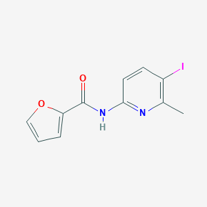 molecular formula C11H9IN2O2 B251510 N-(5-iodo-6-methylpyridin-2-yl)furan-2-carboxamide 