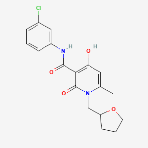 N-(3-chlorophenyl)[4-hydroxy-6-methyl-2-oxo-1-(oxolan-2-ylmethyl)(3-hydropyrid yl)]carboxamide