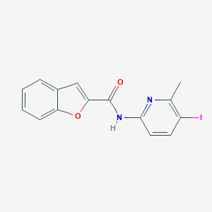 molecular formula C15H11IN2O2 B251511 N-(5-iodo-6-methylpyridin-2-yl)-1-benzofuran-2-carboxamide 