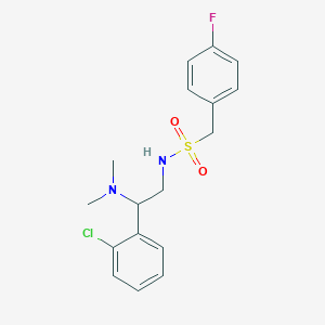 molecular formula C17H20ClFN2O2S B2515113 N-[2-(2-氯苯基)-2-(二甲氨基)乙基]-1-(4-氟苯基)甲磺酰胺 CAS No. 1209747-20-5