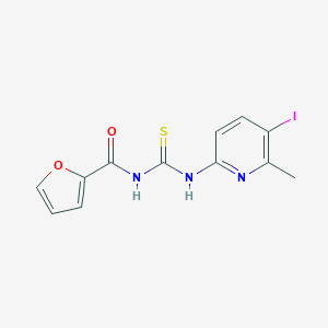 molecular formula C12H10IN3O2S B251512 N-[(5-iodo-6-methylpyridin-2-yl)carbamothioyl]furan-2-carboxamide 