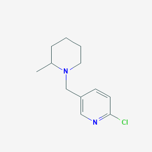 molecular formula C12H17ClN2 B2515121 2-Chloro-5-[(2-methylpiperidin-1-yl)methyl]pyridine CAS No. 861211-51-0