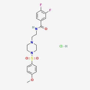 3,4-difluoro-N-(2-(4-((4-methoxyphenyl)sulfonyl)piperazin-1-yl)ethyl)benzamide hydrochloride