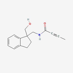 N-[[1-(Hydroxymethyl)-2,3-dihydroinden-1-yl]methyl]but-2-ynamide