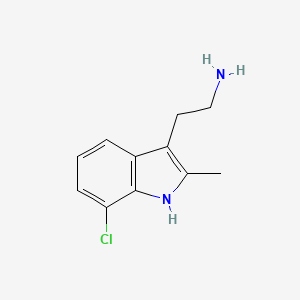 molecular formula C11H13ClN2 B2515128 2-(7-氯-2-甲基-1H-吲哚-3-基)乙胺 CAS No. 383145-89-9