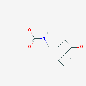 molecular formula C13H21NO3 B2515129 Tert-butyl N-[(3-oxospiro[3.3]heptan-1-yl)methyl]carbamate CAS No. 2361644-49-5