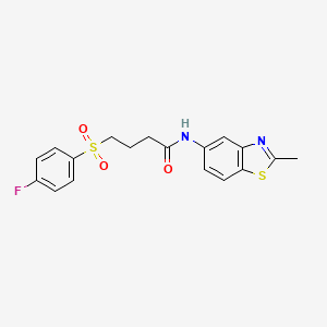 4-((4-fluorophenyl)sulfonyl)-N-(2-methylbenzo[d]thiazol-5-yl)butanamide