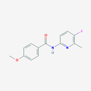 molecular formula C14H13IN2O2 B251514 N-(5-iodo-6-methylpyridin-2-yl)-4-methoxybenzamide 