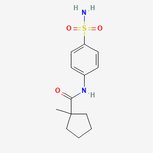 molecular formula C13H18N2O3S B2515150 1-甲基-N-(4-磺酰胺基苯基)环戊烷-1-甲酰胺 CAS No. 923183-91-9