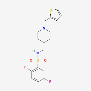 2,5-difluoro-N-((1-(thiophen-2-ylmethyl)piperidin-4-yl)methyl)benzenesulfonamide
