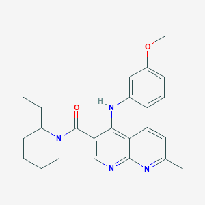 (2-Ethylpiperidin-1-yl)(4-((3-methoxyphenyl)amino)-7-methyl-1,8-naphthyridin-3-yl)methanone