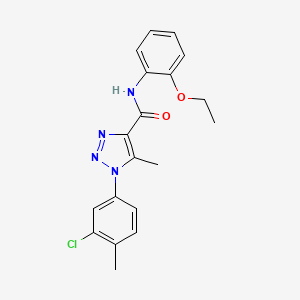molecular formula C19H19ClN4O2 B2515161 1-(3-chloro-4-methylphenyl)-N-(2-ethoxyphenyl)-5-methyl-1H-1,2,3-triazole-4-carboxamide CAS No. 895639-04-0
