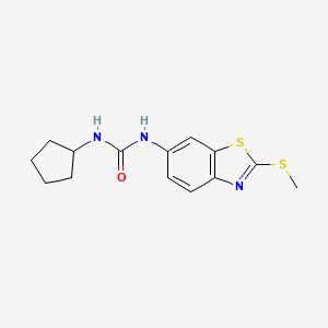 1-Cyclopentyl-3-(2-(methylthio)benzo[d]thiazol-6-yl)urea