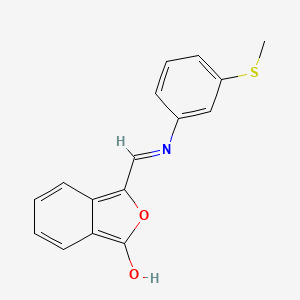 molecular formula C16H13NO2S B2515166 (Z)-3-((3-(Methylthio)phenylamino)methylene)isobenzofuran-1(3H)-one CAS No. 338394-25-5