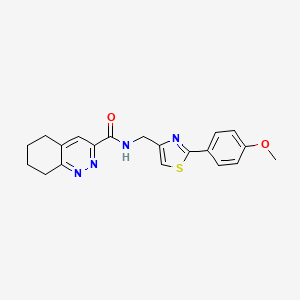 molecular formula C20H20N4O2S B2515172 N-[[2-(4-Methoxyphenyl)-1,3-thiazol-4-yl]methyl]-5,6,7,8-tetrahydrocinnoline-3-carboxamide CAS No. 2415461-69-5
