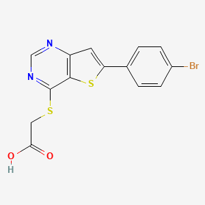 2-{[6-(4-Bromophenyl)thieno[3,2-d]pyrimidin-4-yl]sulfanyl}acetic acid