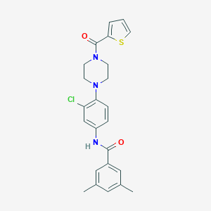 molecular formula C24H24ClN3O2S B251518 N-{3-chloro-4-[4-(2-thienylcarbonyl)-1-piperazinyl]phenyl}-3,5-dimethylbenzamide 